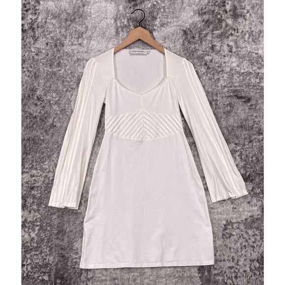 Anne Fontaine Dresses & Skirts - Anne Fontaine Dress 38 / US 6 Womens White Pima Cotton Stretch Pleated